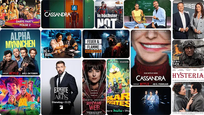 IPTV Germany dashboard with premium movies and series